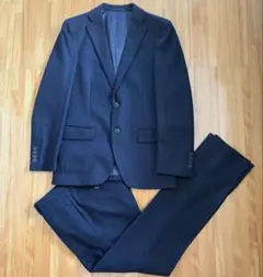【新品同様】UNIQLO ストライプ柄 ビジネススーツ セットアップSのサムネイル
