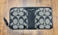 コーチ モノグラム柄 長財布 ベージュ/ブラック