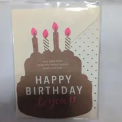 バースデーケーキ グリーティングカード