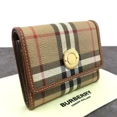 送料込み！ 未使用品 BURBERRY チェック コンパクト財布 366