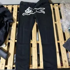 アイスクリームデザイン スキニーデニムパンツ 黒