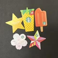 スタバカード　セット　桜　星　スター　パイナップル　ジュース　アイス　キャンディ