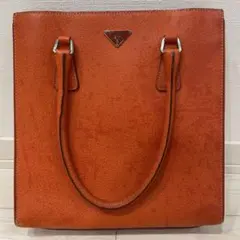 PRADA /オレンジ/レザー/トートバッグ