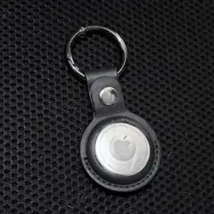 本日限定値下げ！Apple AirTag レザーキーホルダーケース ブラック