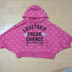 Lovetoxic ハート柄 フード付きパーカー