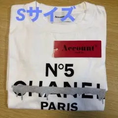 ミカーレミカーレ　AccountパロディTシャツホワイトシルバー　Sサイズ
