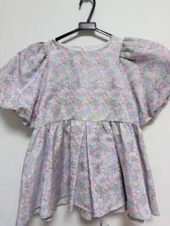 ★値下げ　Fit more ジャガード花柄 パフスリーブのサムネイル