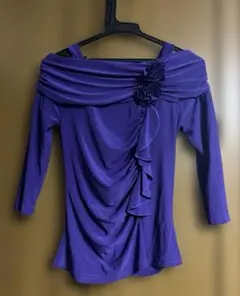 社交ダンス❤️紫色オフショルダー
