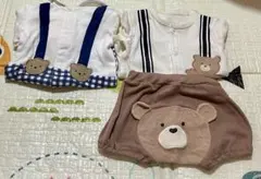 カバーオール くま セット売り