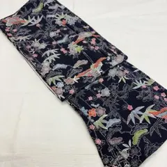 未使用 正絹 小紋 着物 紅型風 型染め