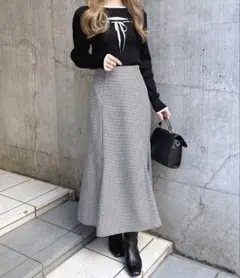 バックリボンマーメイドスカート