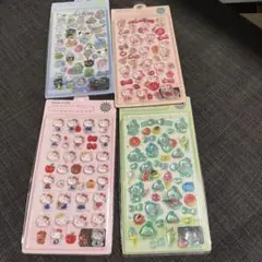 3Dステッカーセット ハローキティなど 4シート