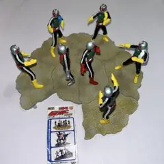 中古品 仮面ライダー フィギュアセット 7種 ポケット一番くじ