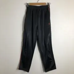 サイドライン ジャージパンツ ブラック レッド スポーツ メンズ