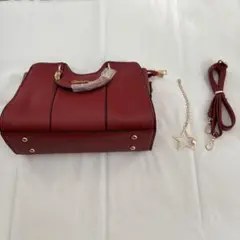 3way トート ハンドバッグ ショルダーバッグ 17.5×28.5×13 赤