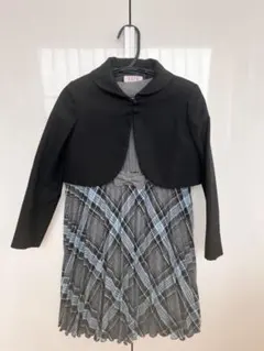 ボレロ付きチェック柄ドレス 120cm 卒園式　入学式　ピアノ　発表会