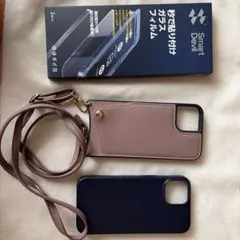 iPhone14ケース、ストラップケース、ガラスフィルム