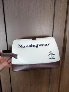 Munsingwear ゴルフカートバッグ ホワイト/ブラウン