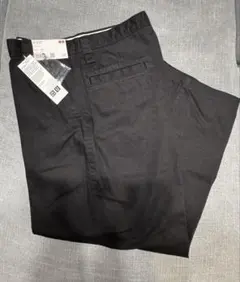 UNIQLO U ブラック ワイドフィットチノ 82cm 新品未使用475564