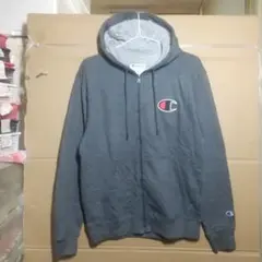 Champion グレー フルジップパーカー