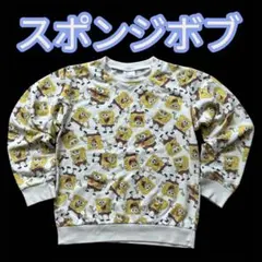 スポンジボブ　総柄トレーナー スウェット 140のサムネイル