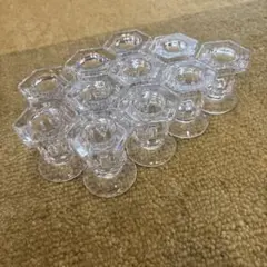 透明プラスチック 六角形キャンドルホルダー 11個セット