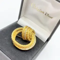 【極美品】 Dior ゴールド ブローチ 希少 極美品 Christian Dior クリスチャンディオール ブローチ