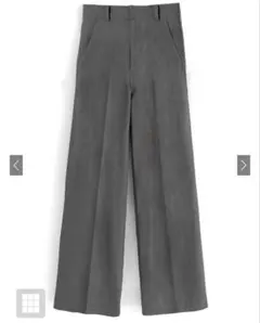 センタープレスストレートパンツ[ai07] GRL Lサイズ グレー タグ付き