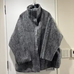 アウター❣️シャギースタンドカラーコート シャギーコート チャコール hellam hellam（へラム）の「シャギースタンドカラーコート（ステン