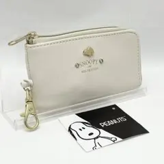♦️セール【未使用】PEANUTS スヌーピー パスケース付キーケース ベージュ
