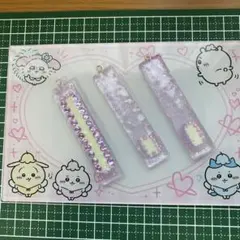 ⑤ハンドメイド 蓄光スティックチャーム 3個セット