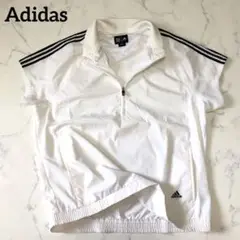 Adidas ナイロンシャツ半袖　M ウインドブレーカー レディース　スポーツ