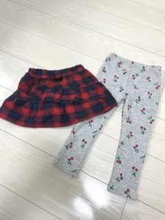 チェック柄　スカッツ　スカパン　さくらんぼレギパン　プティマインお好きな方♡