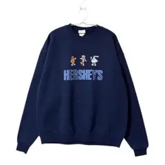 90s ハーシーズ キャラクター スウェット 企業ロゴ 刺繍 ヴィンテージ