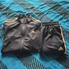 アディダスジャージ上下ネイビー 白3ライントラックジャケット&パンツ メンズXL