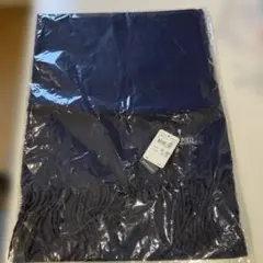【新品未使用】POLO ネイビー マフラー フリンジ付き