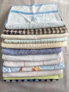 中古　フェイスタオル　古タオル　12枚セット