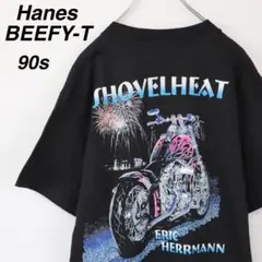 【90s】ヘインズ ビーフィーTシャツ バイクウィーク バックロゴ ビンテージ