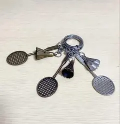 バドミントンラケット&シャトル キーホルダー 3色セット