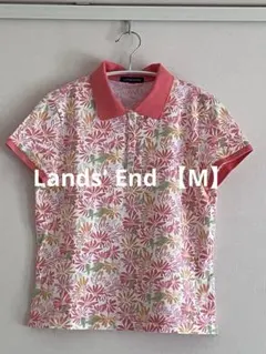Lands' End 【M】半袖ポロシャツ 花柄のサムネイル