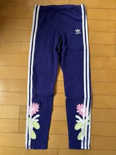 adidas ネイビー レギンス 花柄　150cm