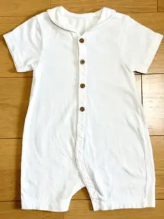 ユニクロ　ベビー 襟付きロンパース ホワイト 60 UNIQLOのサムネイル