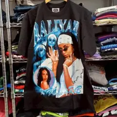 AALIYAH アリーヤ ヒップホップ R＆B 両面プリントＴシャツ XL