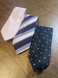 【ネクタイ3本セット】メンズネクタイ ハンドメイド・リメイク素材