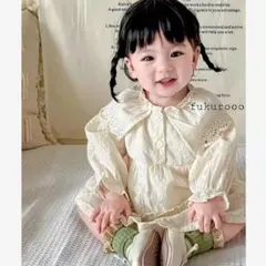 長袖ワンピース　ベビードレス　80　1歳誕生日　　女の子　記念撮影レース　子供服