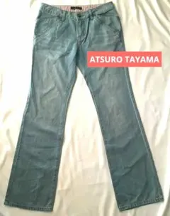 ATSURO TAYAMA ライトブルーフレアデニムパンツ