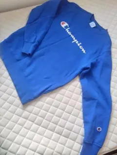 古着　Champion 青色 スウェット トレーナー子供〜女性サイズ