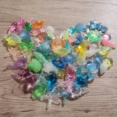 キラキラアクリルストーン　アクリルアイス 海の生き物 66個