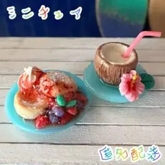 ハワイアンパンケーキ ストロベリー ココナッツミルク ミニチュアフェイクフード