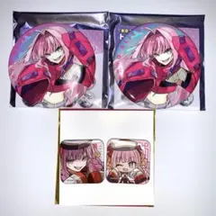 東京エイリアンズ ビッグオーロラ缶バッジ ミニスクエア缶バッジ2個セット ライカ